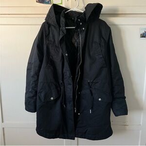 H&M Black Hooded Jacket